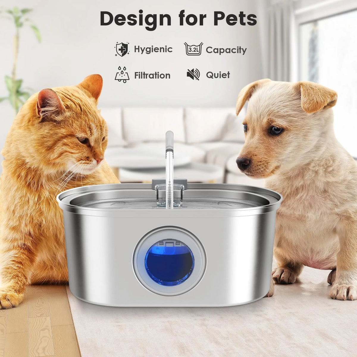 PetNova® - Steel Pet Fountain